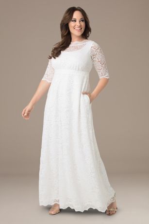 Long Sheath Wedding Dress - Kiyonna